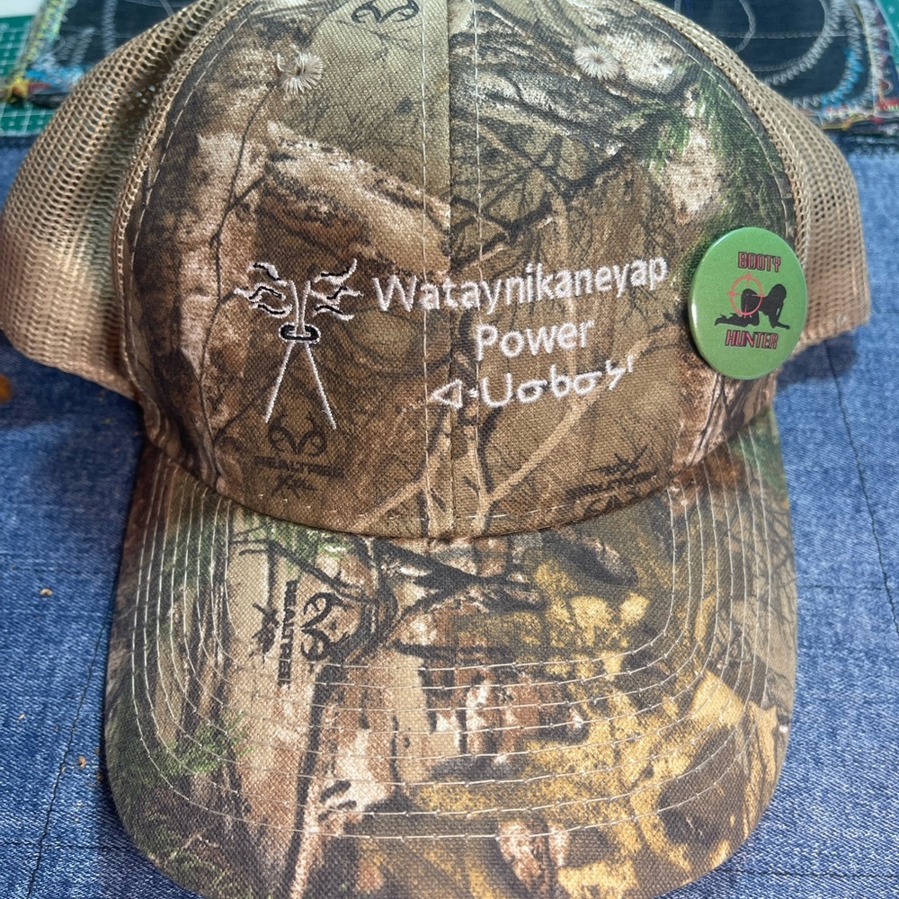 Real tree Camouflage Baseball Trucker Cap with Funny Pin